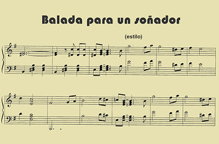 Balada para un soador, partitura
